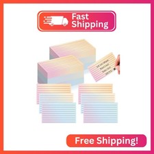 600 Pack Ruled Index Cards 3x5 Gradient Colored Index Cards Heavy Weight Note Ca