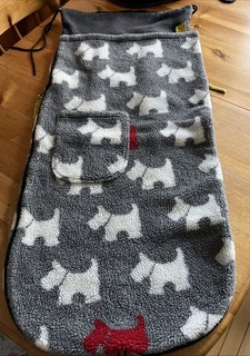 Buggy Snuggle Multicolored Fleece White Dogs Design Preowned Good Condition