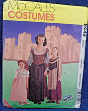 Vintage Pattern McCalls 8449 Misses Medieval Dress Wench Costume 12-14 Uncut