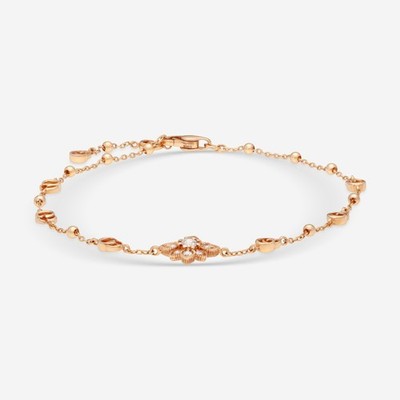 Gucci Flora 18kt Rose Gold and Diamond Bracelet YBA702389001017 MSRP $2,760