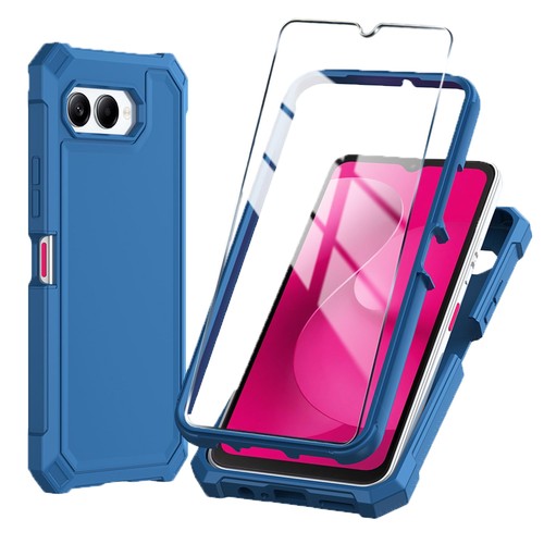 Mocotto for T-Mobile REVVL 8 Phone Case with Tempered 8, Blue