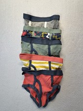 Wonder Nation Boys Briefs Underwear 5 Pack Size 2T-3T Dinosaur Stripe Solid NWOT
