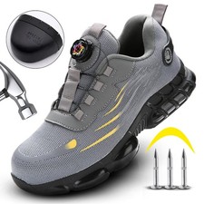 Safety Trainers Safety Work Shoes Steel Toe Cap Trainers Lightweight Men Women