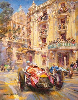 Mirabeau - Alfredo de la Maria Giclee Print Monaco 1950 GP F1 Art