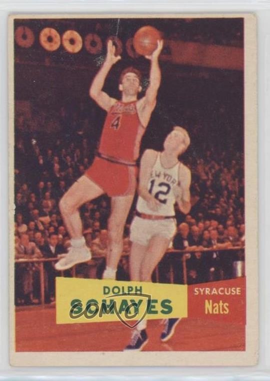 1957-58 Topps Dolph Schayes #13 Rookie RC HOF 7ut