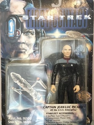 1996 Star Trek First Contact Action Figures. Picard, Lt. Cmdr. Worf, Dr. Crusher