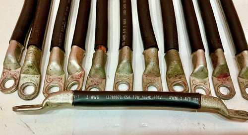 Heavy Duty Battery Cable Set 18pc 2 & 4 AWG Copper Solar RV Marine 5/16 Lugs