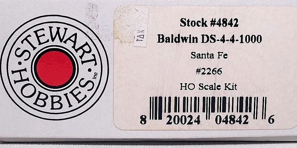 Stewart 4842 Baldwin DS-4-4-1000 Santa Fe Railroad Cab #2266 HO Scale Kit Train - Image 4 of 4