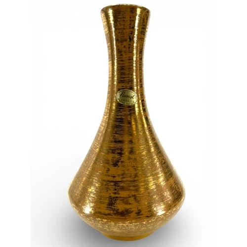 Vintage Stangl Pottery 22KT vase  "Granada Gold" MCM Hand painted Retro Vessel