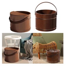 Wood Foot Bath Thicken with Handle Foot Soak Tub for Bathroom Travel SPA