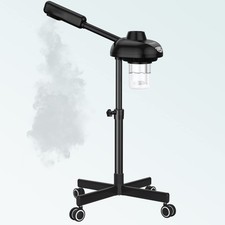 Wheeled Professional Facial Steamer Black