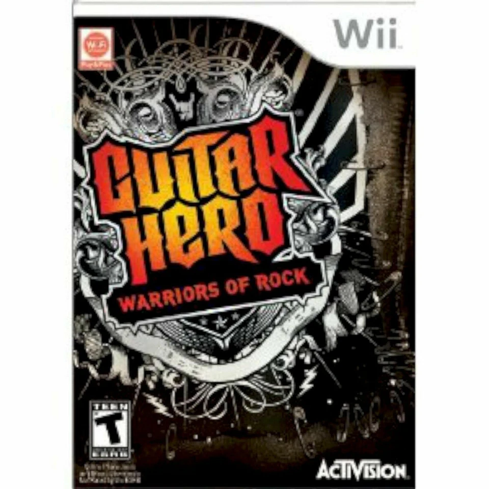 Guitar Hero WARRIORS OF ROCK Wii Super Bundle Set Juego batería micrófono nintendo wii-u Foto 2 de 4
