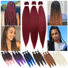Pre-stretched EZ Braiding Hair Extension Ombre Box Braids Long Yaki Afro Twist