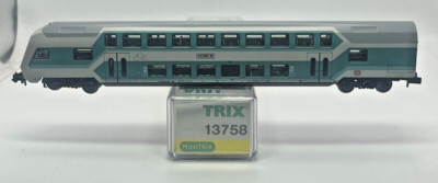 N Scale Trix 13758 Double Decker 1st/2nd Class Passenger Car Original Box