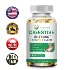 120 Digestive Enzymes Blend With Probiotics, Gas,Constipation & Bloating Relief