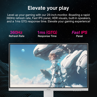 Pixio PX259 Prime S White 25 inch 360Hz 1080p NANO IPS 1ms GTG