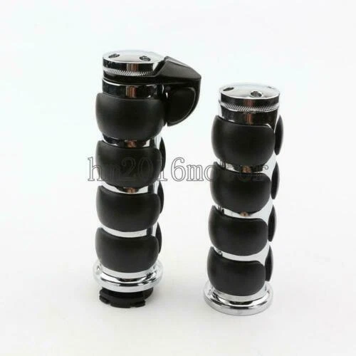 1" Chrome Handle Bar Grips For Kawasaki Vulcan VN 500 800 900 1500 1600 2000 US - Изображение 3 из 4