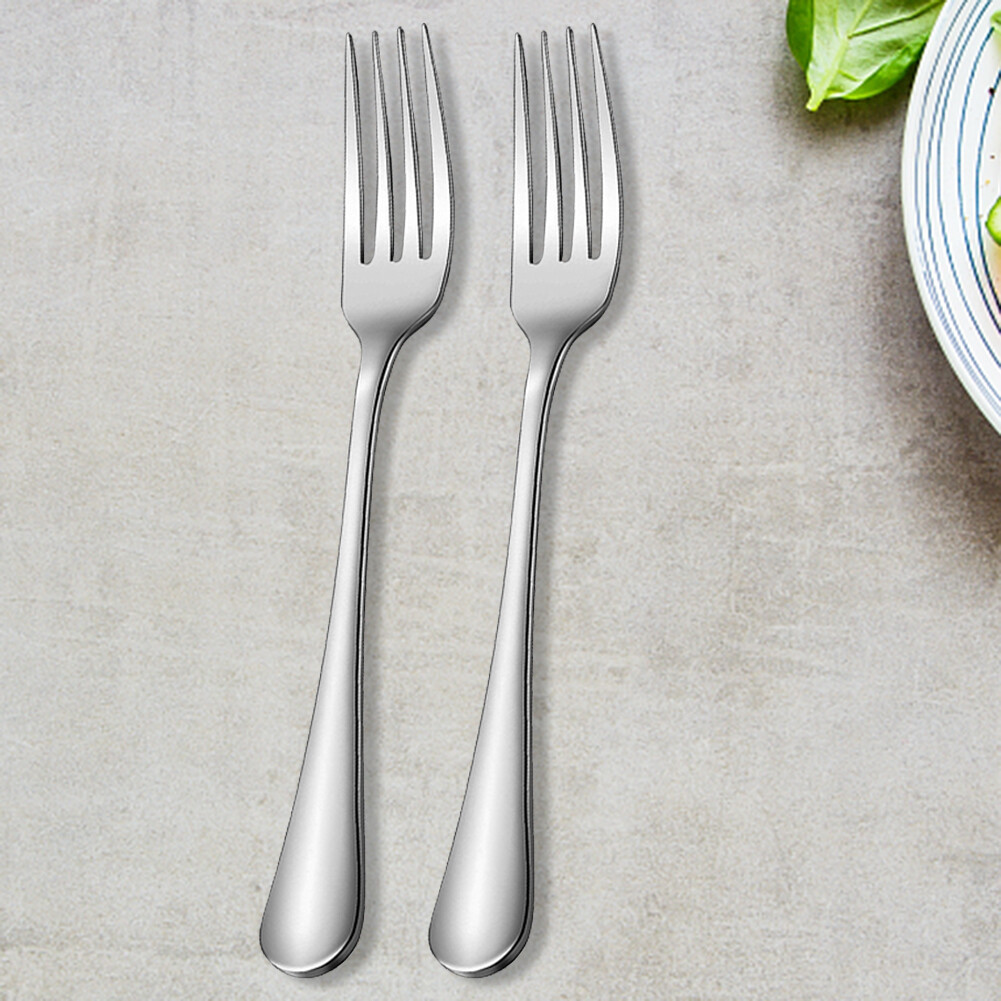 2/3/5/6pcs Dinner/Salad Forks Arc Teeth Stainless Steel Silver Forks Tableware