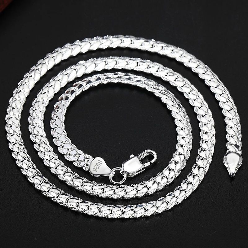 ベース silver925 chain necklace 1.25mm Half Round Box Chain Necklace - 925 Sterling Silver