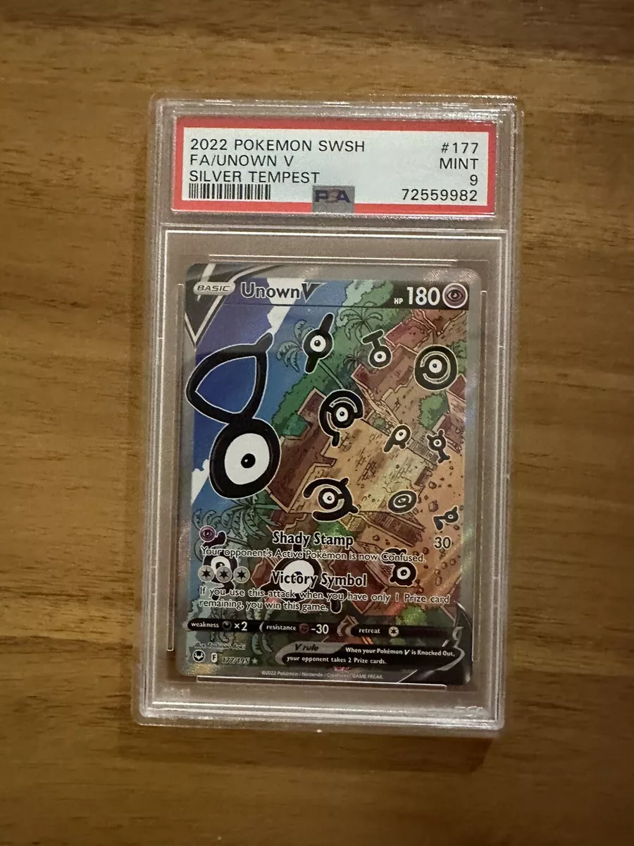 Mavin  2022 Pokemon Silver Tempest Unown V Full Alternate Alt Art 177/195  PSA 9 MINT