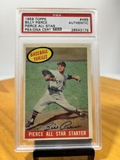 1959 Topps Baseball Thrills All Star Billy Pierce Autograph PSA/DNA  Authentic
