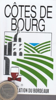 STICKERS. vin. COTES de BOURG. Bordeaux