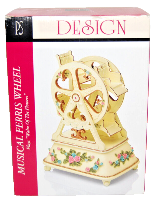 PS Design Musical Ferris Wheel Music Box Spins Plays Waltz