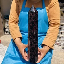 3590G Natural Garnet Fireworks Pillar Therapy and Spiritual Energy KH1417