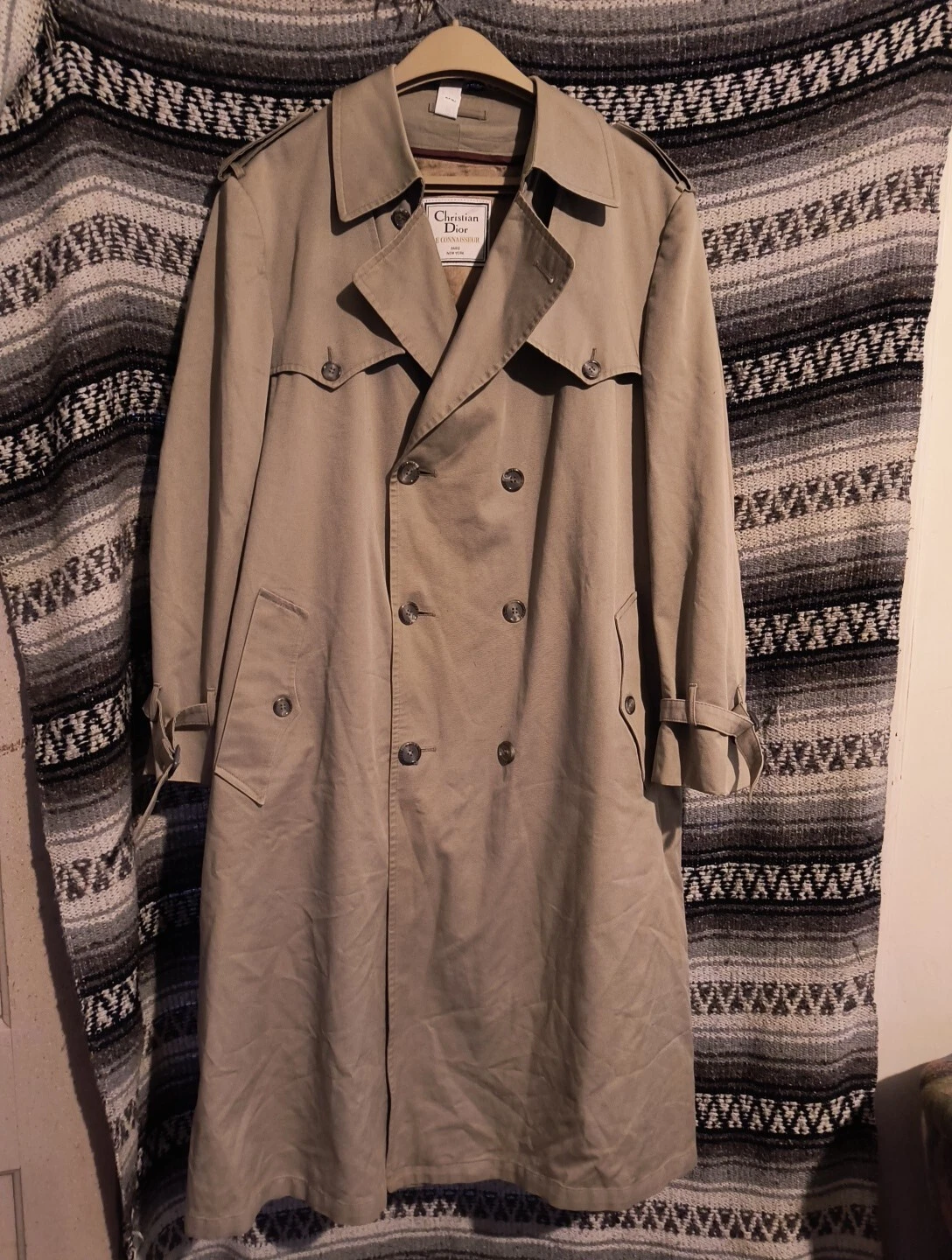 Trench coat homme 44L kaki Christian Dior années 90 Le Connaisseur