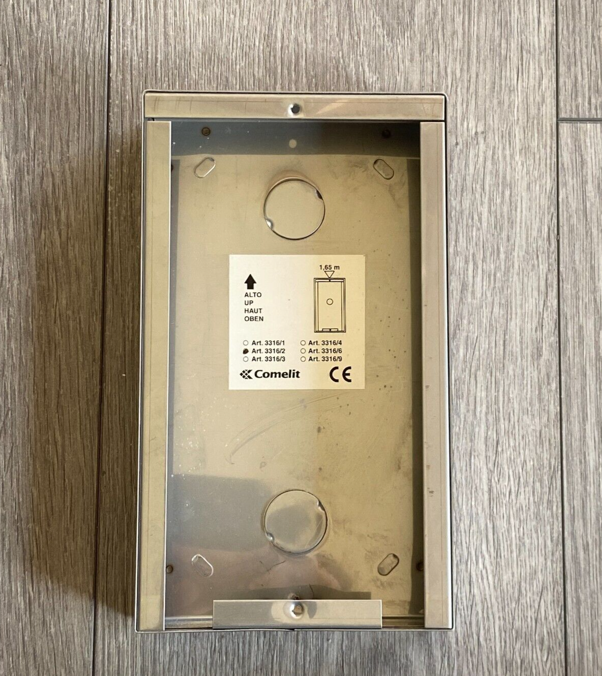 Comelit 3316/2 Powercom 2 Module Stainless Steel Surface-Mounted Housing