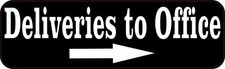10in x 3in Right Arrow Deliveries to Office Sticker Business School Sign Decal