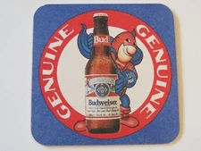 Beer Pub Coasters: Bud Light, Genuine Budweiser - Consistent, Clean, Crisp Taste