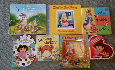 Lot of 7 Easter   Board Books  Bunny Rabbits Good to VGC 