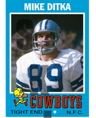 1971 STCC #89 Mike Ditka Topps Dallas Cowboys Pittsburgh HOF