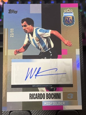 Topps Argentina Team Set  Ricardo Bochini Auto - Numbered 23/99