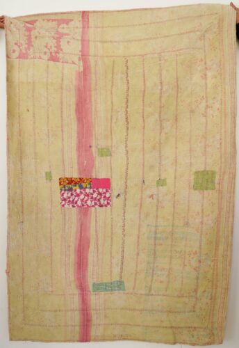 Multi Color High Quality Handmade Indian Vintage Kantha Quilts Bedding Blankets - Picture 2 of 3