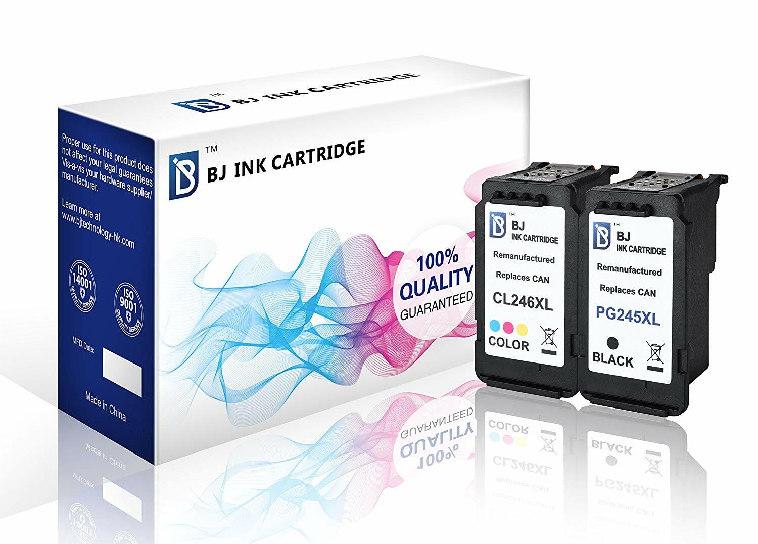 BJ PG-245 XL CL-246 XL Black Color Ink Cartridge for Canon Pixma ...