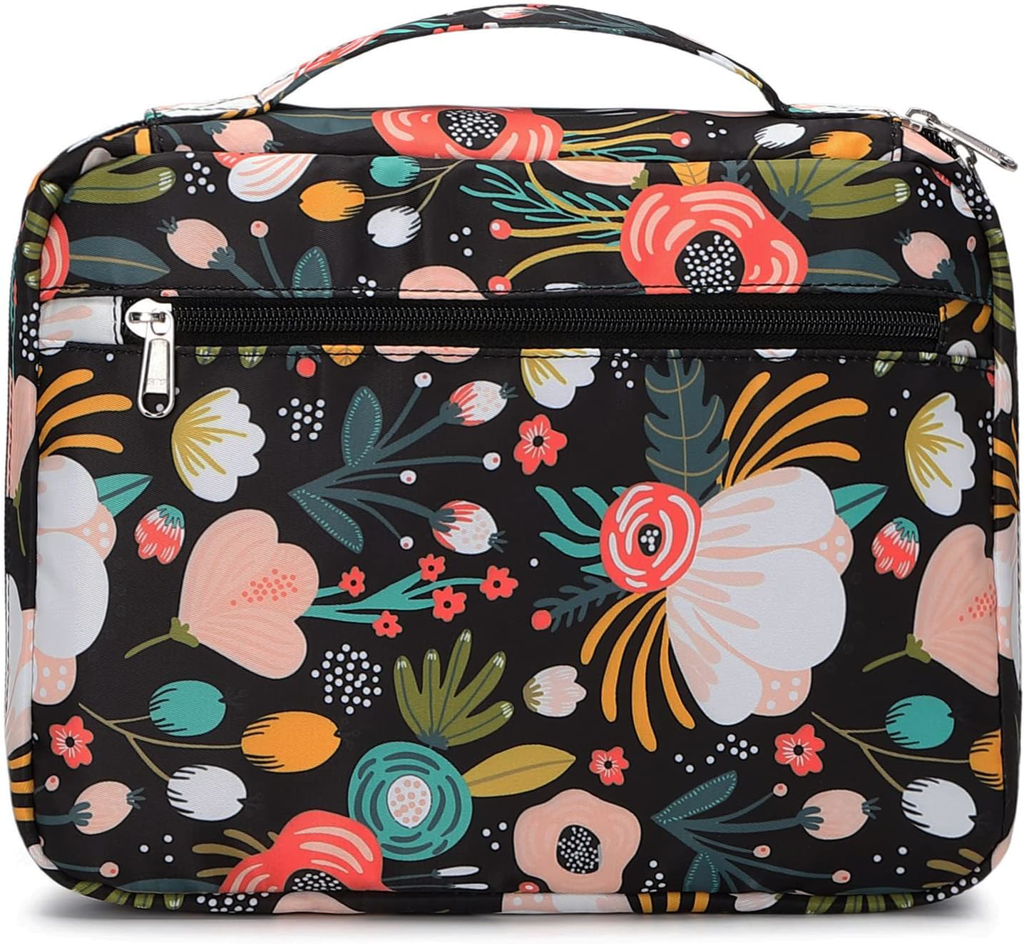 Bible Covers for Women and Kids, Floral Carrying Case with Handle and Pockets
