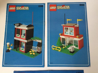 LEGO Town Shell Tanker Police Fire Station 1252 6456 6566 6554