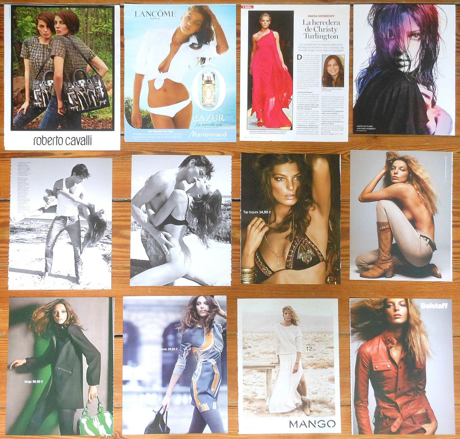 DARIA WERBOWY spain clippings top model magazine articles ads sexy photos
