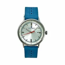 Lucky Brand Fairfax Genuine Suede Band 40mm Watch 50m Water Resistant Blue
