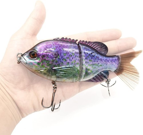 5.9-Inch Multi-Jointed Swimbait Fishing Lure - Big Bass Lure With Treble Hooks, Sinking Crankbait - View #8