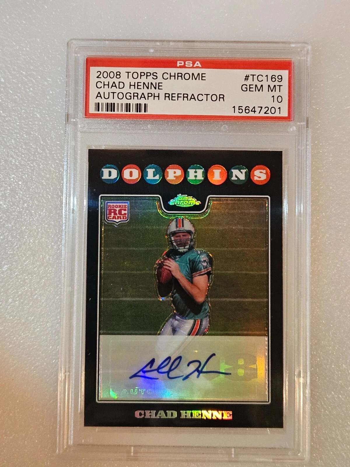 Chad Henne Topps Chrome #TC169 Autograph-Refractor