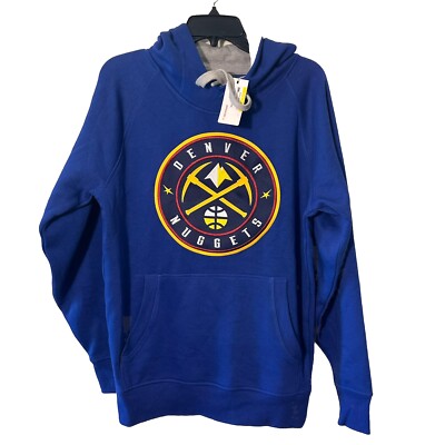 NEW! Antigua Denver Nuggets Hoodie Mens Small Blue Pullover NBA Basketball-Nice