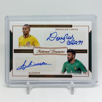 Douglas Costa Alisson 18 Panini National Treasures Dual Signatures #17/25 Bronze