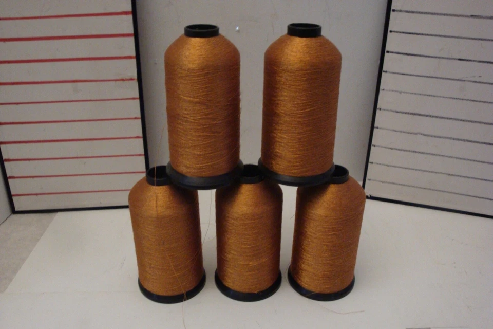 Yenmet Embroidery thread Orange Gold on spindle new lot sale X 5 rolls new - Image 4 of 4