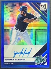 2019 Donruss Optic Rated Prospects Signatures Blue Yordan Alvarez Auto /75 RC