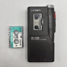 Sony M-430 Handheld Microcassette Recorder Parts Only Powers On