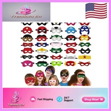 Versatile 35-Piece Superhero Mask Set - Ideal for Birthday, Halloween Cosplay