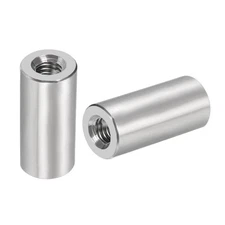 5Pcs Round Connector Nuts, M6x25x12mm Coupling Nut Sleeve Rod Bar Stud Nut